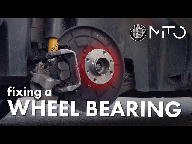 Replacing a bad wheel bearing on an Alfa Romeo Mito