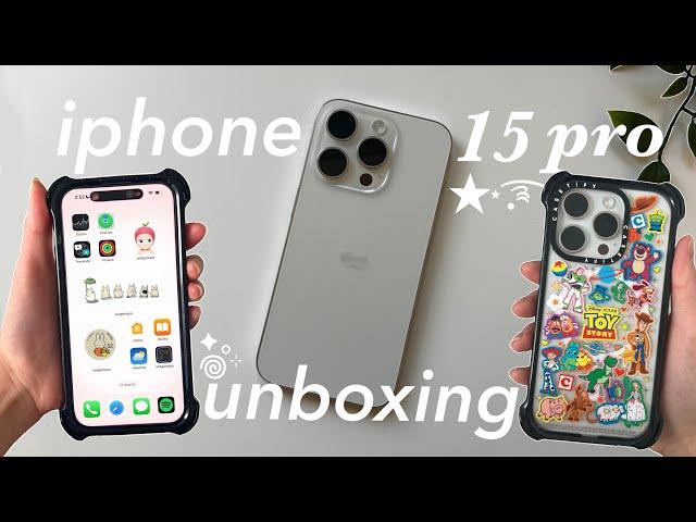 iphone 15 pro unboxing 彡 | accessories, camera + apps