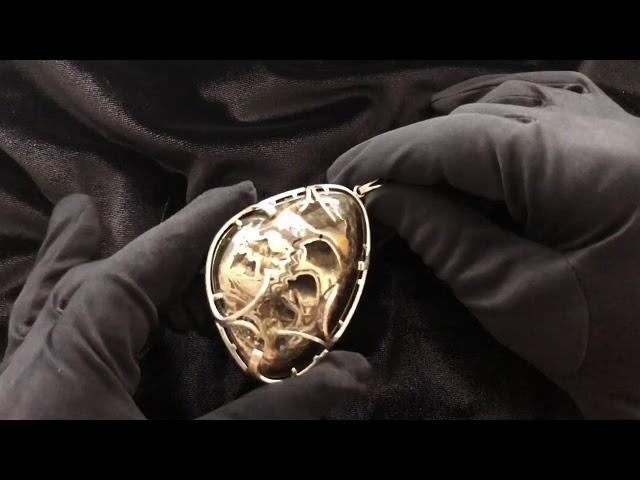 Авторский кулон c аммонитовым симбирцитом, аммонитовая жеода | Pendant with ammonite Simbircite