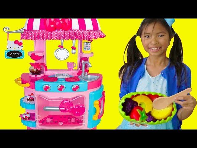 Wendy Pretend Play w/ Hello Kitty Kitchen &Tea Party Kids Food Toys