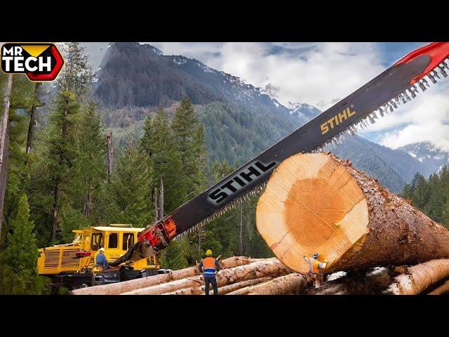 Extreme Dangerous Fastest Big Chainsaw Cutting Tree Machines | Biggest Heavy Equipment Machines #1