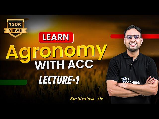 FREE CLASSES: Agronomy-1 (Bilingual) I Classification of Crops-I | Agri Coaching Chandigarh