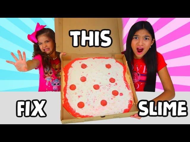 FIX THIS GIANT PIZZA SLIME CHALLENGE!WE PRANKED OUR MOM!