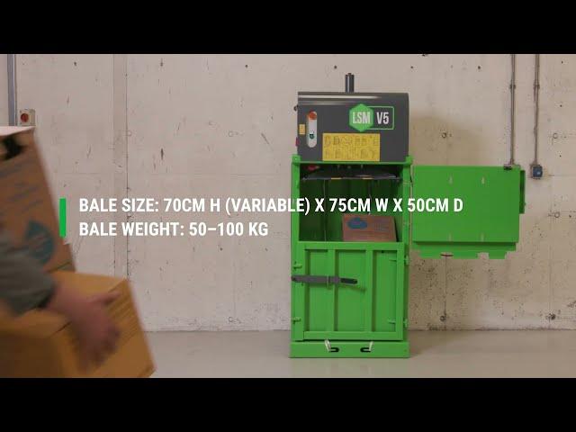 Watch - V5 small baler - easy to use economical waste baling solution in action