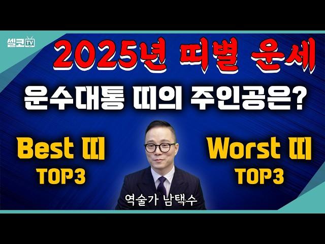 25년 운수 최고의 띠, 최악의 띠! TOP3 알려드립니다 #신년운세 #사주 (남택수 황금후추)