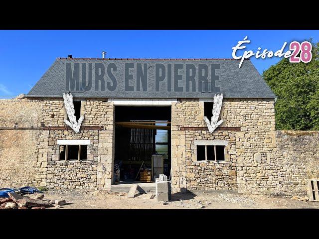 WE FINISH THE STONE WALLS - EP 28 - barn renovation