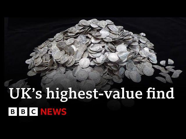 Treasure hunters unearth 1000-year-old silver coins from Norman Conquest | BBC News