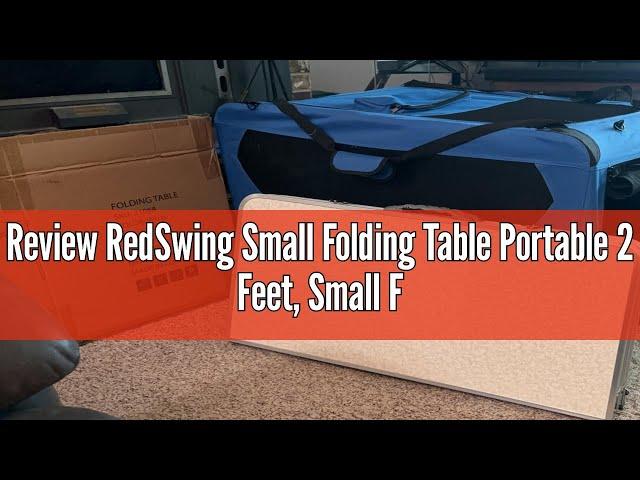 Review RedSwing Small Folding Table Portable 2 Feet, Small Foldable Table Adjustable Height, Lightwe