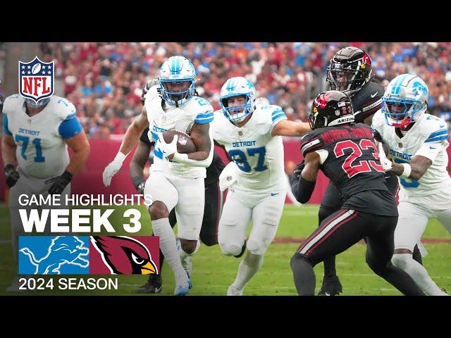 Detroit Lions vs. Arizona Cardinals Game Highlights | NFL Season 2024 Week 3