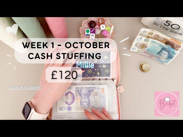 OCTOBER W1 - CASH STUFFING £120 | UK Low Income Cash Stuffing | Savings | #CashEnvelopeStuffing