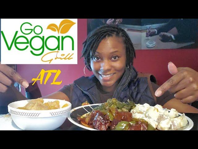 Go Vegan Grill|BBQ Beef Short Ribs, Collard Greens, Potato Salad, Peach Cobbler