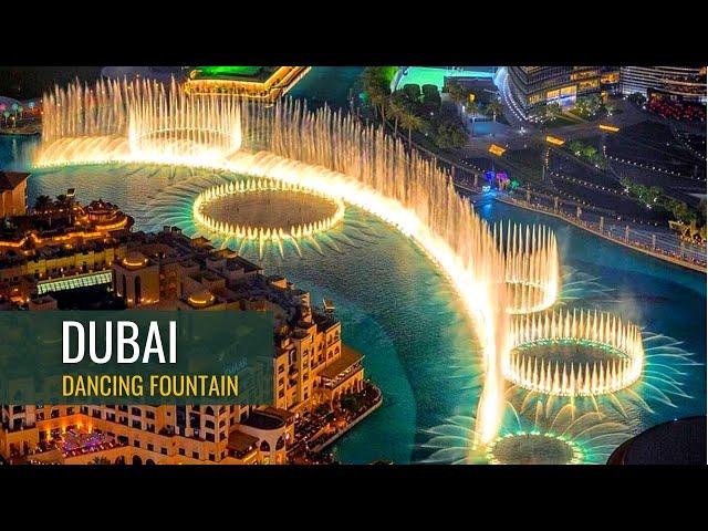 AMAZING DANCING FOUNTAIN IN DUBAI MALL | THE SPECTACULAR DANCING FOUNTAIN & MUSIC AROUND THE WORLD