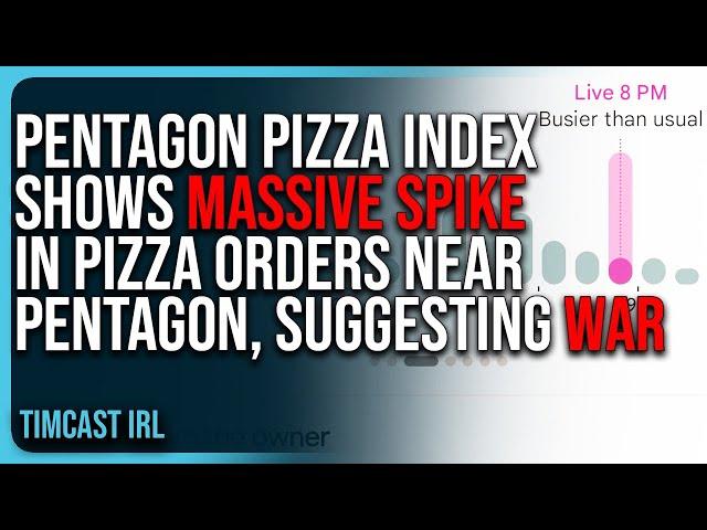 Pentagon Pizza Index Shows MASSIVE SPIKE In Pizza Orders Near Pentagon, Suggesting WAR