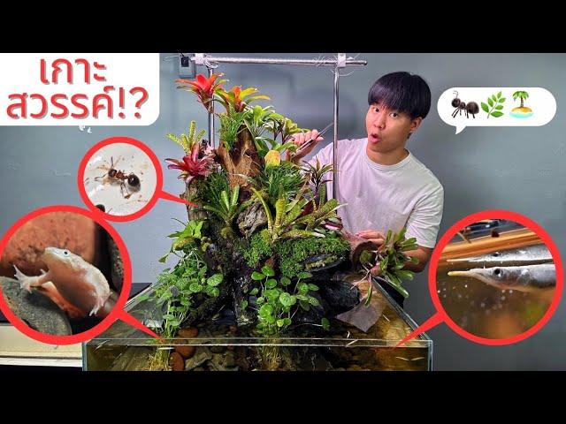 EP 42 สร้างเกาะกลางน้ำ+น้ำตกให้มดกับสัตว์นานาพันธุ์!! | MORE MOD