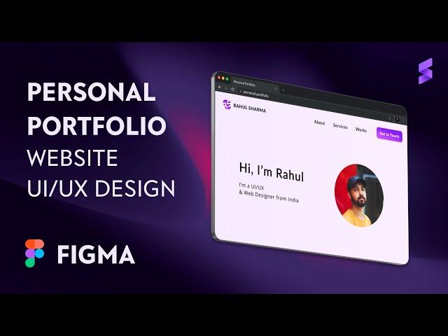 Personal Portfolio Website UI UX Design Tutorial in Figma