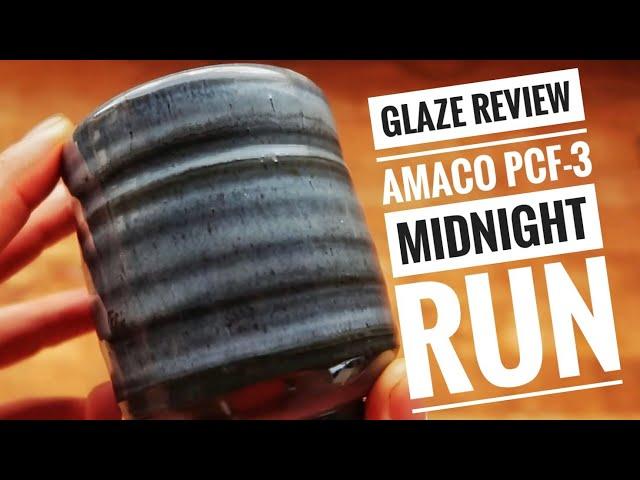 Glaze review AMACO PCF-3 Midnight Run