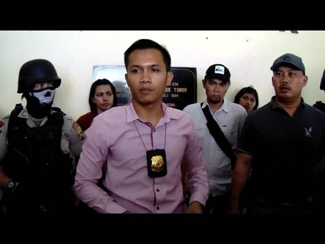 konferensi pers Kasat Narkoba Polres Lotim AKP ARJUNA WIJAYA, SIK