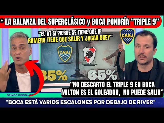 BOCA IRÍA con TRIPLE 9La BALANZA del SUPERCLÁSICO️🟡Boca vs River¿Tiene que ATAJAR BREY?