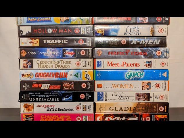 Top 50 Movies of 2000 Part 2 25 to 1 VHS Tape Collection 