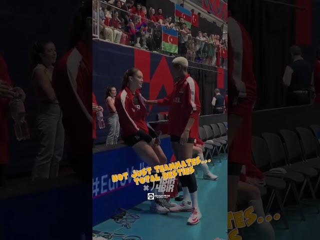 Not just teammates… total besties #zehragunes #volleyball #america #trending #vargas #shorts #fyp