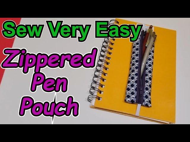 How to sew zippered pen holders for teachers gifts, stocking stuffers book or journal pencil storage