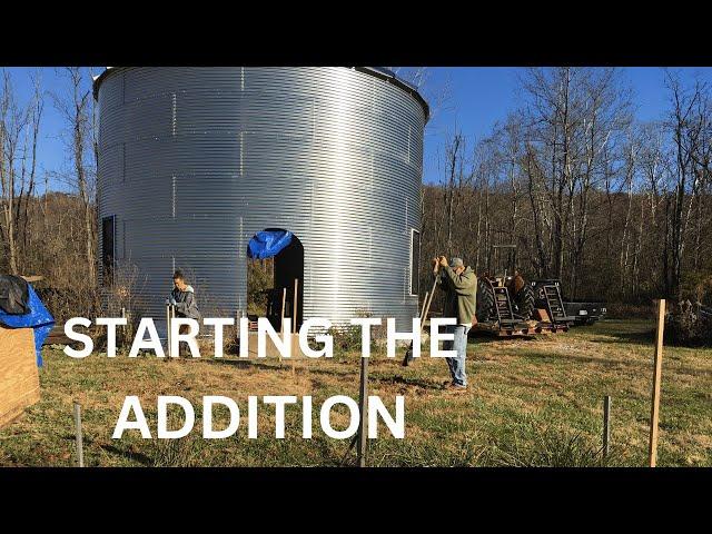 Grain Bin House Build  - Starting the Addition Part 1  E19