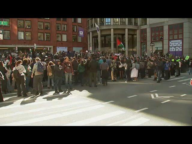 Pro-Palestinian protesters defy NYU deadline to leave campus plaza