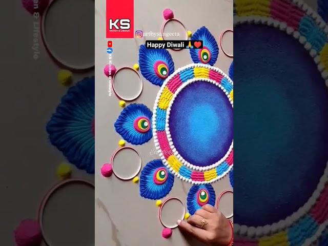 Best Rangoli Tricks by Sangeeta !! Relaxing And Satisfying Video !! Happy Diwali Rangoli Designs