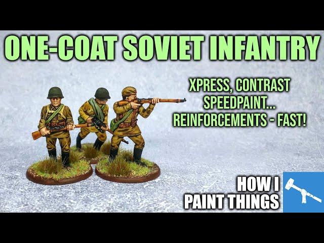 One-Coat Paints: Speedpainting WWII Soviet Infantry [How I Paint Things]