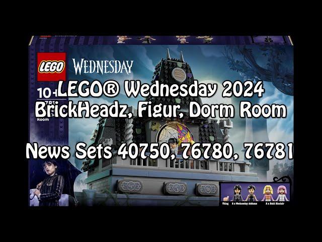 LEGO Wednesday Sets 2024: BrickHeadz, Figur, Dorm Room (Sets 40750, 76780, 76781)