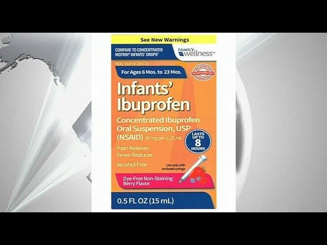 Children's ibuprofen recalled due to safety risk