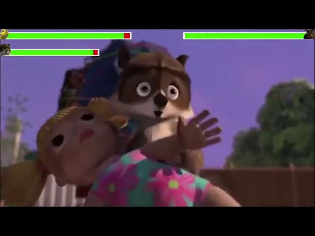 Over the Hedge Dog Chase with healthbars (Edited By @GabrielD2002)