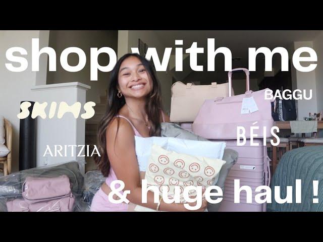 SHOP WITH ME (again lol) aritzia, skims, beis + HUGE HAUL