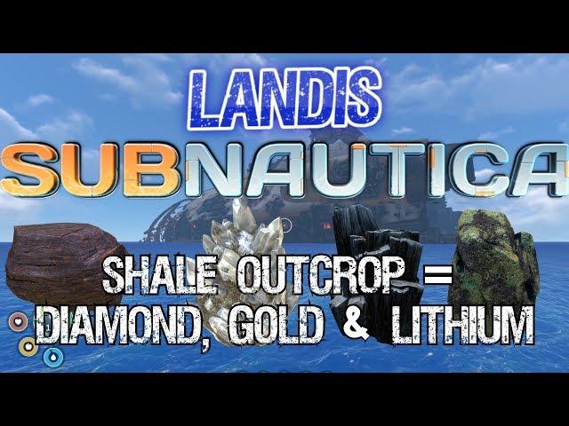 Shale Outcrop = Diamond, Gold & Lithium - Subnautica Guide ZP