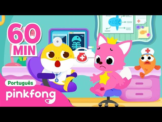 Onde dói? Pinkfong e Família Tubarão  | + Completo | Pinkfong, Bebê Tubarão! Canções para Crianças