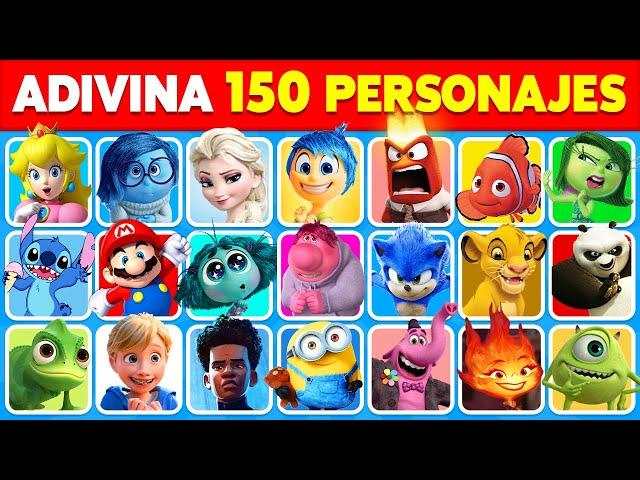 Adivina 150 Personajes Animados en 3 segundos | Intensamente 2, Minions, Spider-Man | Quiz de Disney