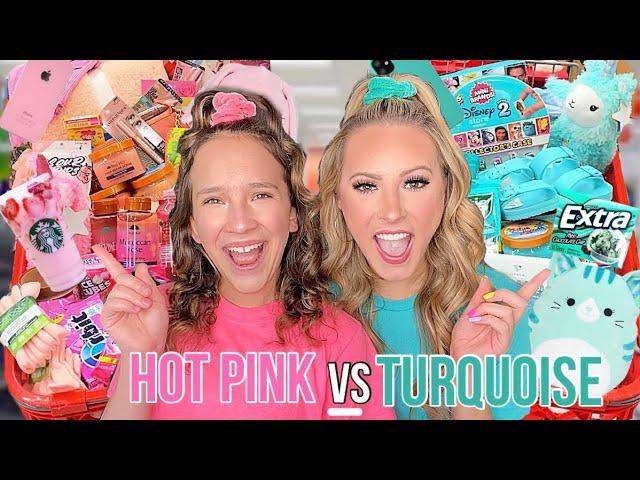 PINK  VS TURQUOISE  TARGET SHOPPING CHALLENGE!