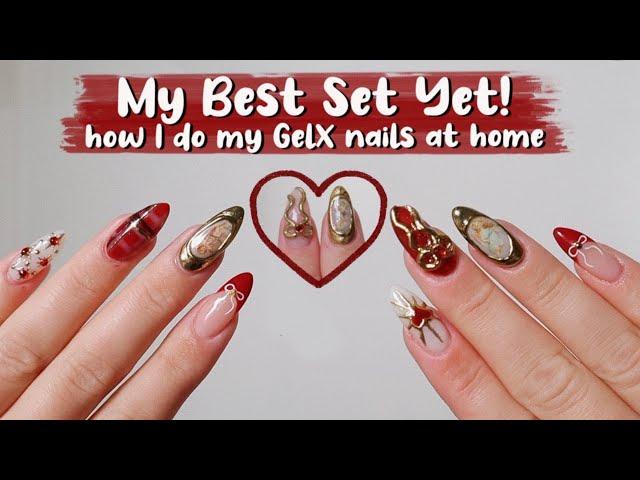 How I Do My Gel-X Nails AT HOME! | Julia Adams