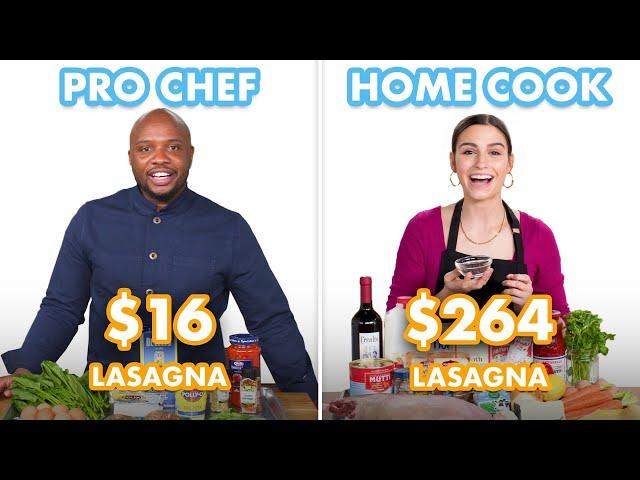 $264 vs $16 Lasagna: Pro Chef & Home Cook Swap Ingredients | Epicurious