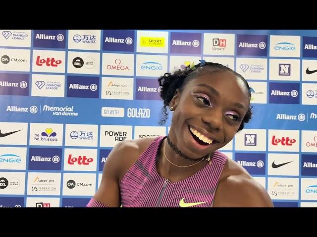 Brittany Brown After Winning Brussels Diamond League 200m, Reflects On 2024 Olympic Season