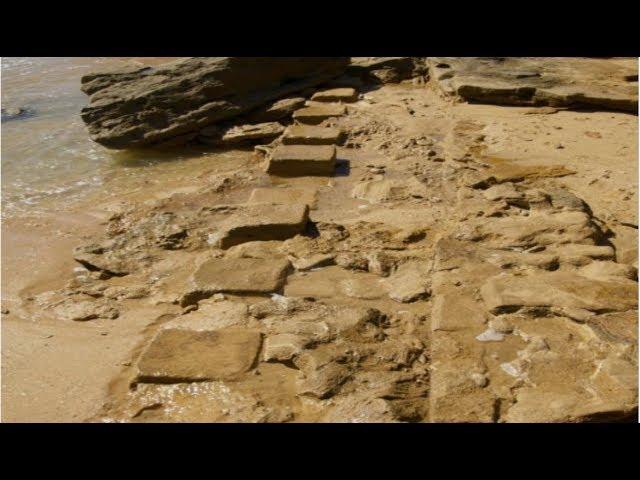 Restos romanos encontrados en una playa de Cadiz 2018.