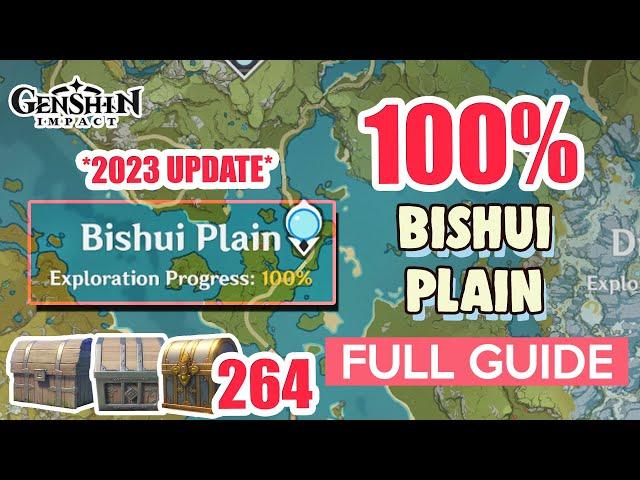 *2023 UPDATE* How to: Bishui Plain 100% Exploration ⭐  ALL CHESTS GUIDE 【 Genshin Impact 】