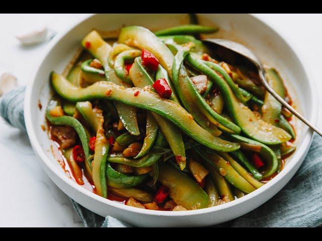 Sichuan style Zucchini stir fry