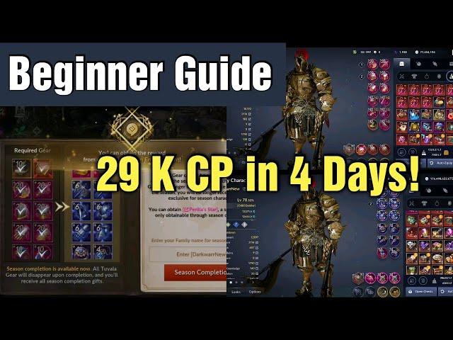 Black Desert Mobile Beginner Guide:  29K CP & Season Completion In 4 Days!