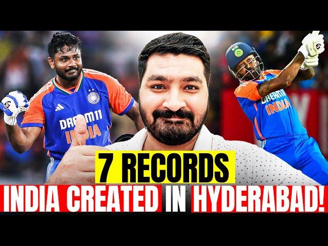 7 Records by Indian team  last night in Hyderabad | Sanju Samson | Cricket Videos | India |