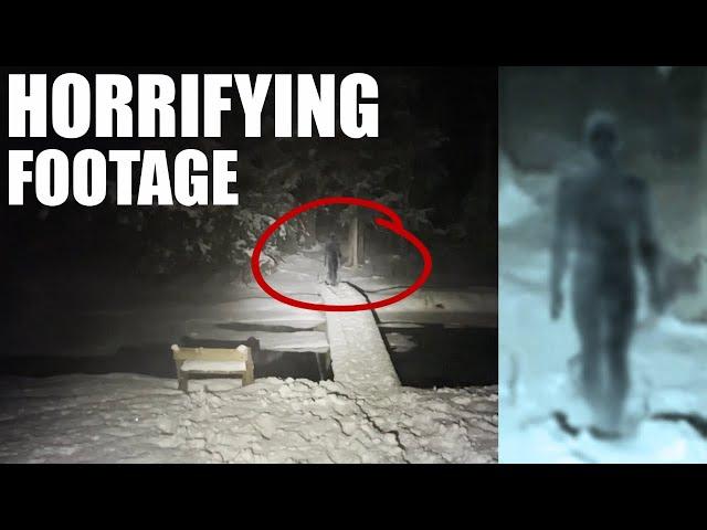 HORRIFYING Shadow Ghost in Snowy Woods (Very Scary)