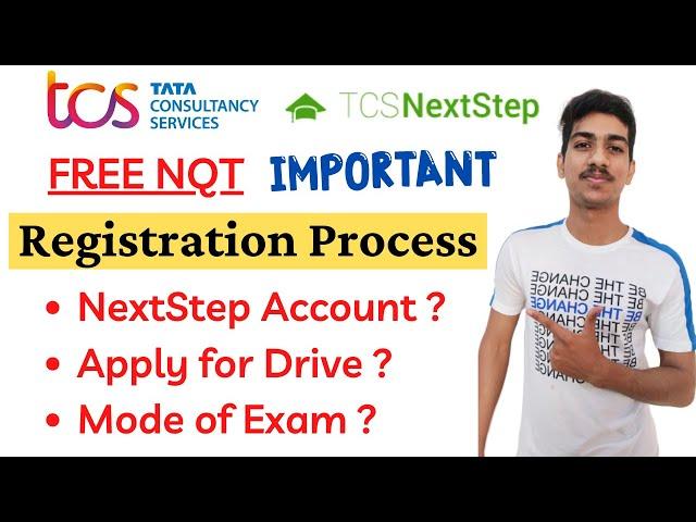 TCS NQT Next Step Complete Registration Process | Apply For Drive Option| TCS Nextstep Registration