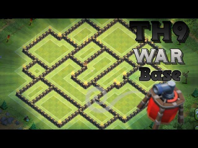 Clash Of Clans Best Town Hall 9  War Base With Air Sweeper - Anti 3 star !