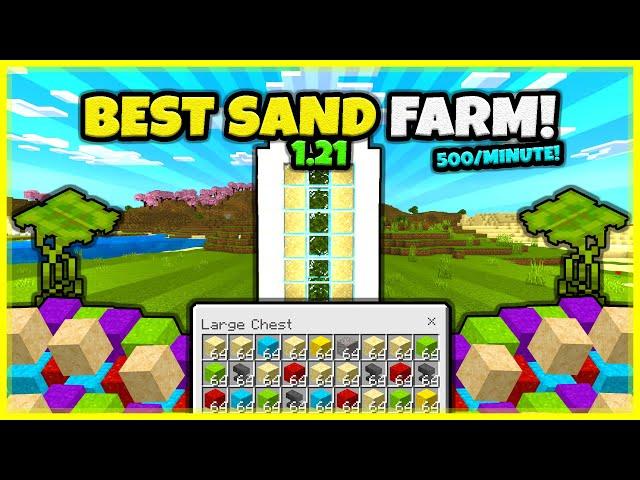 BEST SAND FARM EVER!! (GRAVITY BLOCK DUPER!) In Minecraft Bedrock 1.21