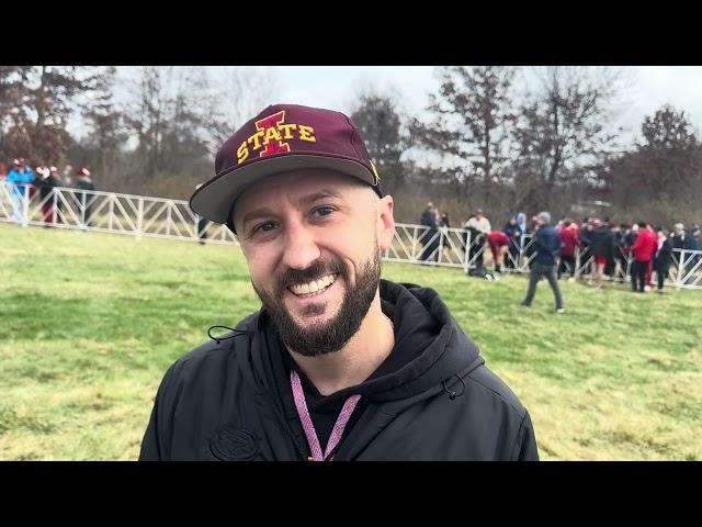 Iowa State coach Jerrey Sudbury talks after narrowly missing on huge upset win at 2024 NCAA XC